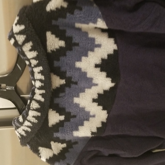 💕THE GREAT💕 The Fleece Half Zip Pullover ~ Navy Canyon Geo 1 NWT - Picture 13 of 16